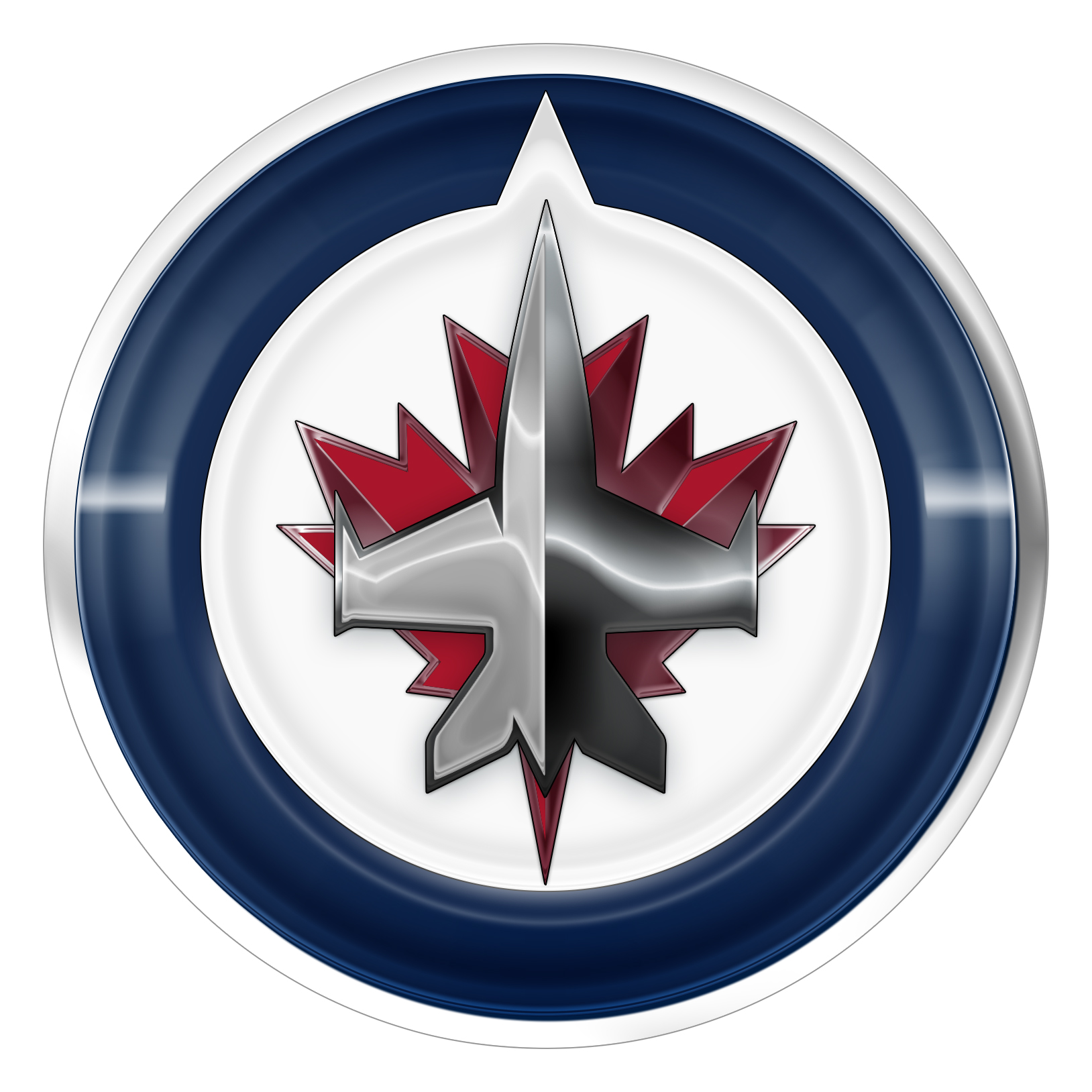 Winnipeg Jets Crystal Logo iron on paper